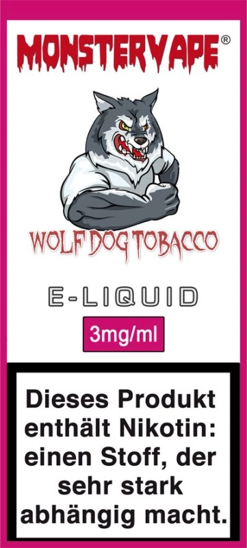 Monstervape Wolf-Dog-Tobacco Liquid-10ml