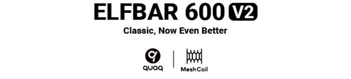 Elf Bar 600 V2 - Neue Elfbar Disposable mit Mesh Coil und Aluminium Body