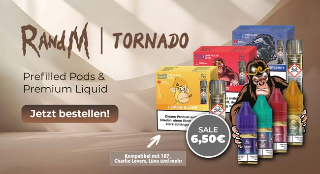 Prefilled Pods und Nicsalt Liquid von RandM RandM Tornado - Liquid und Prefilled Pods