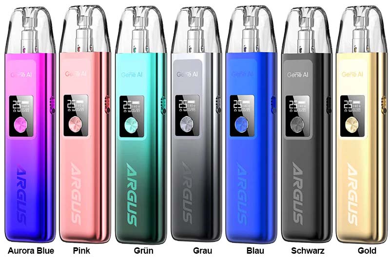 Alle Farben des Argus G Pod Kit von VooPoo 