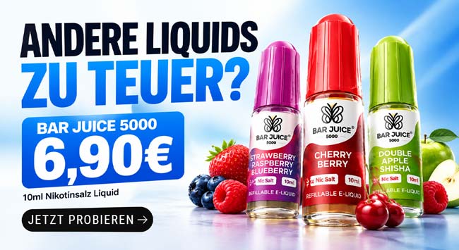 Barjuice 5000 Nicsalt Liquid Nikotinsalz Liquids von Barjuice