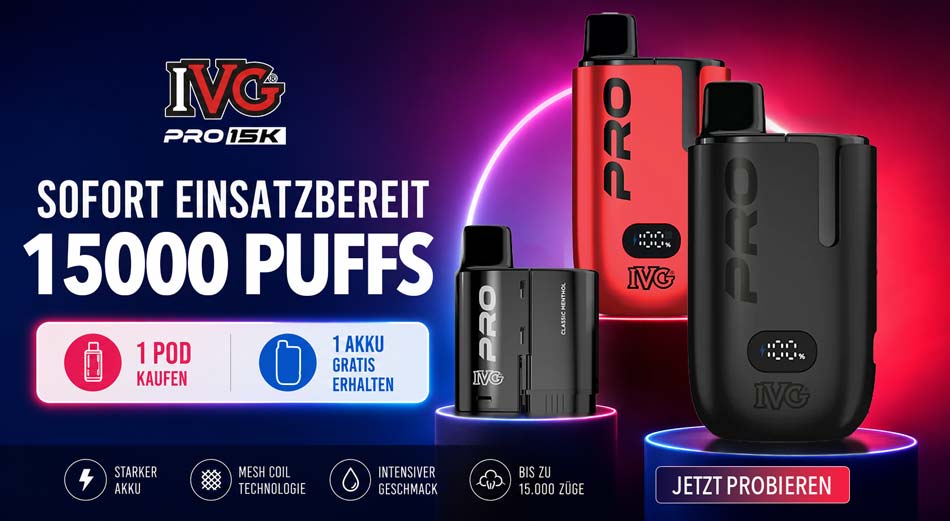 15K Vape IVG Pro IVG Pro mit 15K Zügen