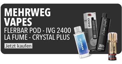 Mehrweg Vapes - Flerbar Pod - IVG 2400 - SKE Crystal Plus - Linvo Pod Lite