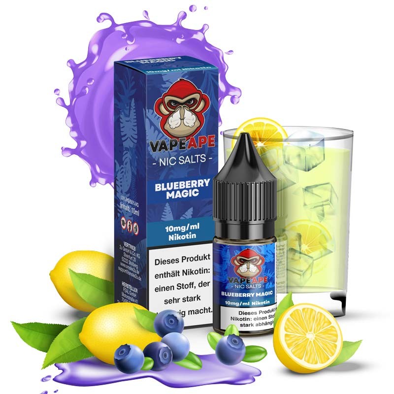 VapeApe Nikotinsalz Liquid blueberry_magic