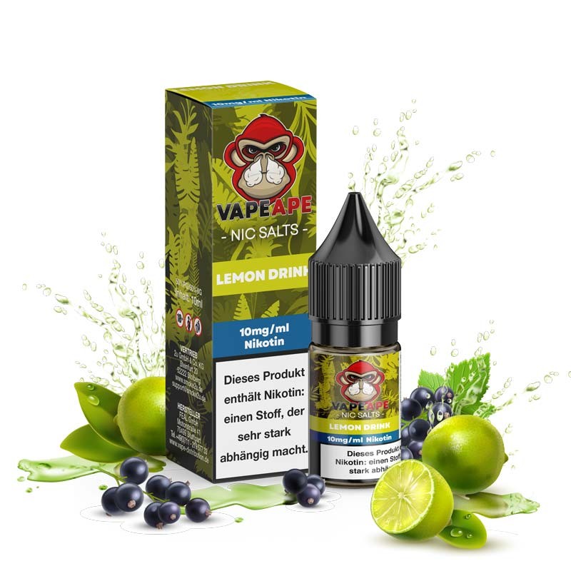 VapeApe Nikotinsalz Liquid lemon_drink