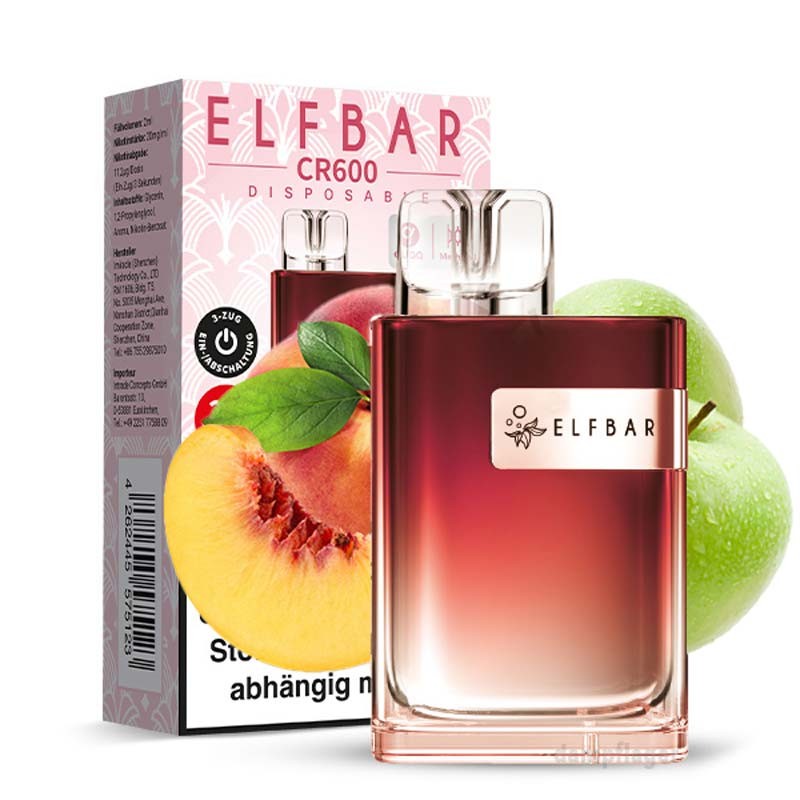 Elfbar Crystal CR600 Vape - Apple Peach