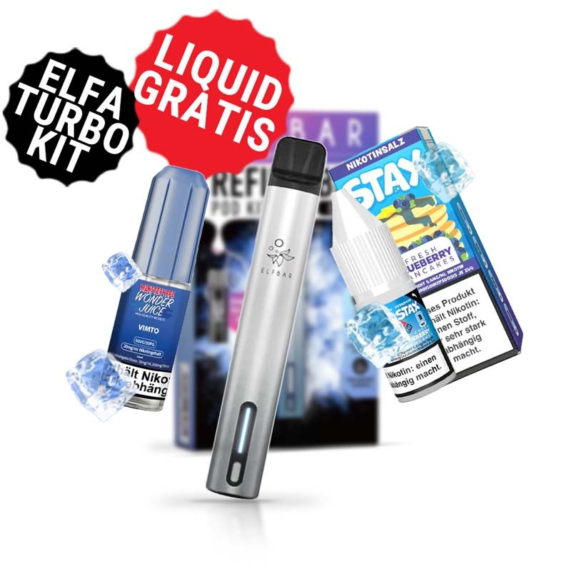 Bundle Elfa Turbo mit gratis Nikotinsalz Liquid