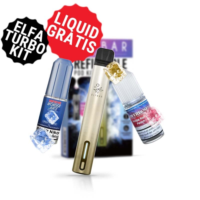 Bundle Elfa Turbo mit gratis Nikotinsalz Liquid