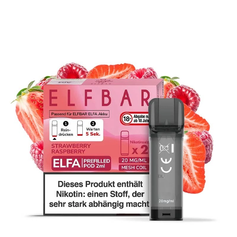 Elfa Pods Strawberry Raspberry 20mg 2er Packung