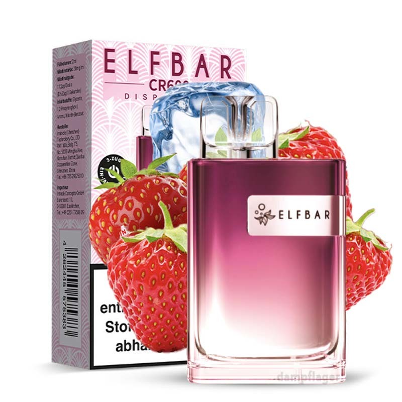 Elfbar Crystal CR600 Vape - Strawberry Ice