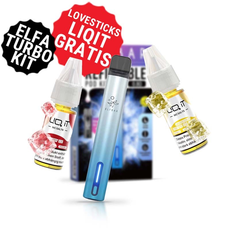 Bundle Elfa Turbo mit gratis Liquid von Lovesticks